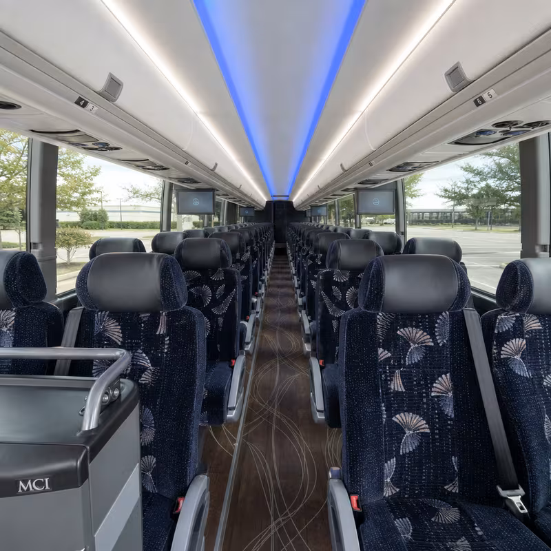 40-56 Passenger Charter Bus Interior