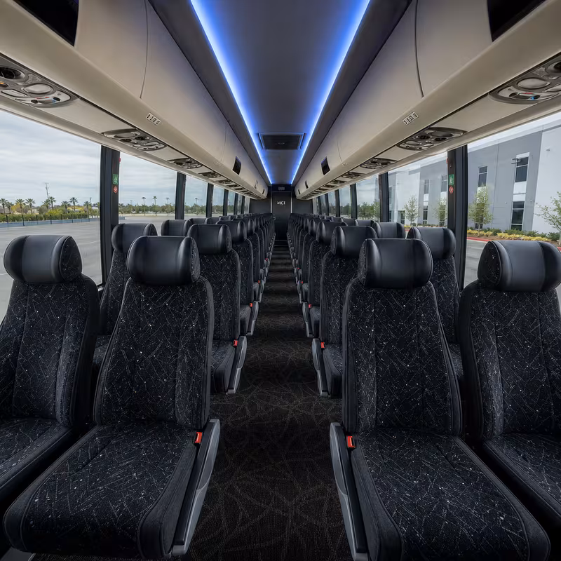 40-56 Passenger Charter Bus Interior