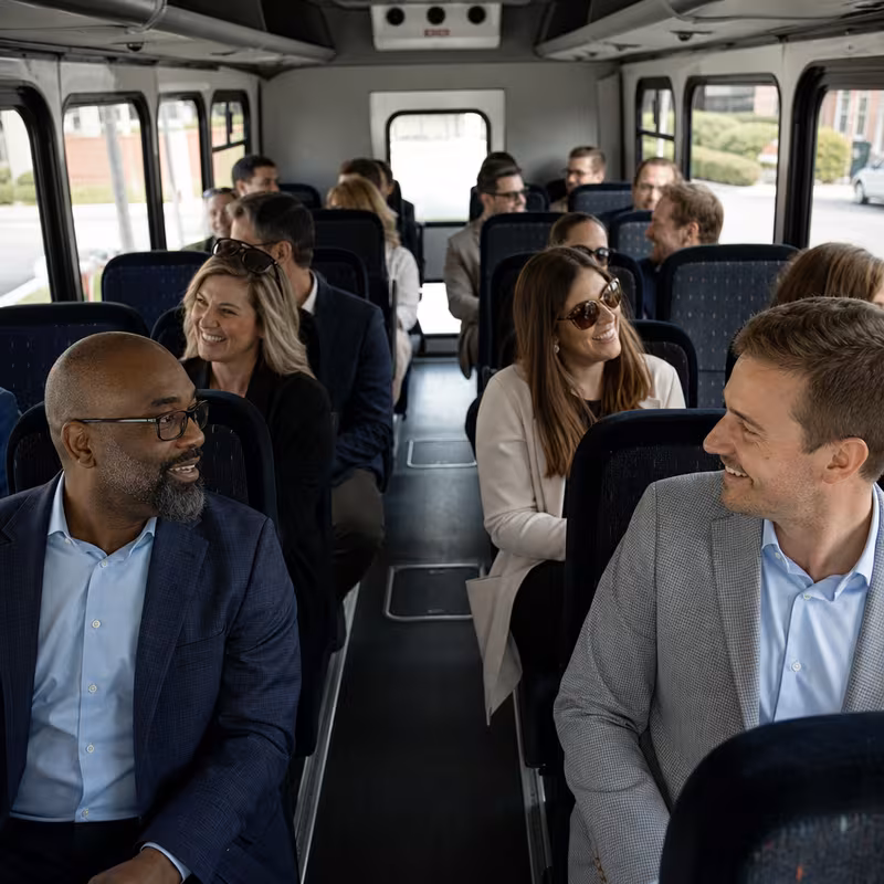 Black Mercedes Sprinter van staged for an Milwaukee Corporate Transportation group