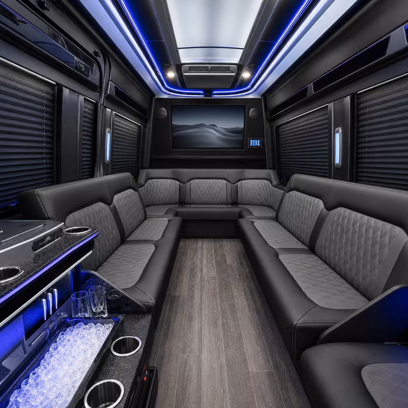 14 Passenger Sprinter Limo Interior
