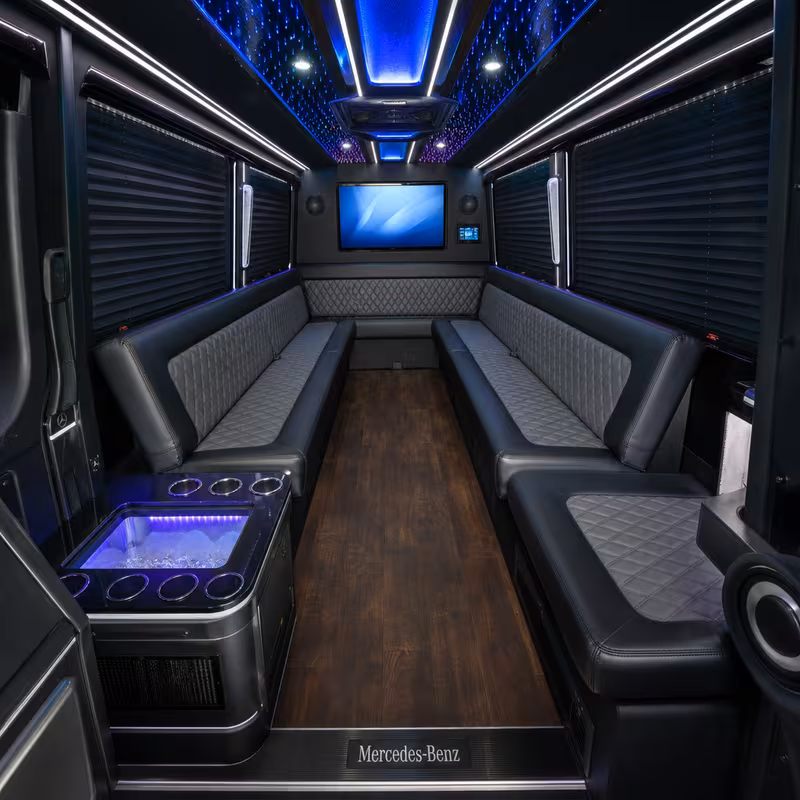 14 Passenger Sprinter Limo Interior